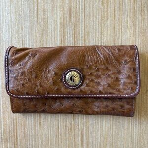 Brown Leather Fold-Over Wallet